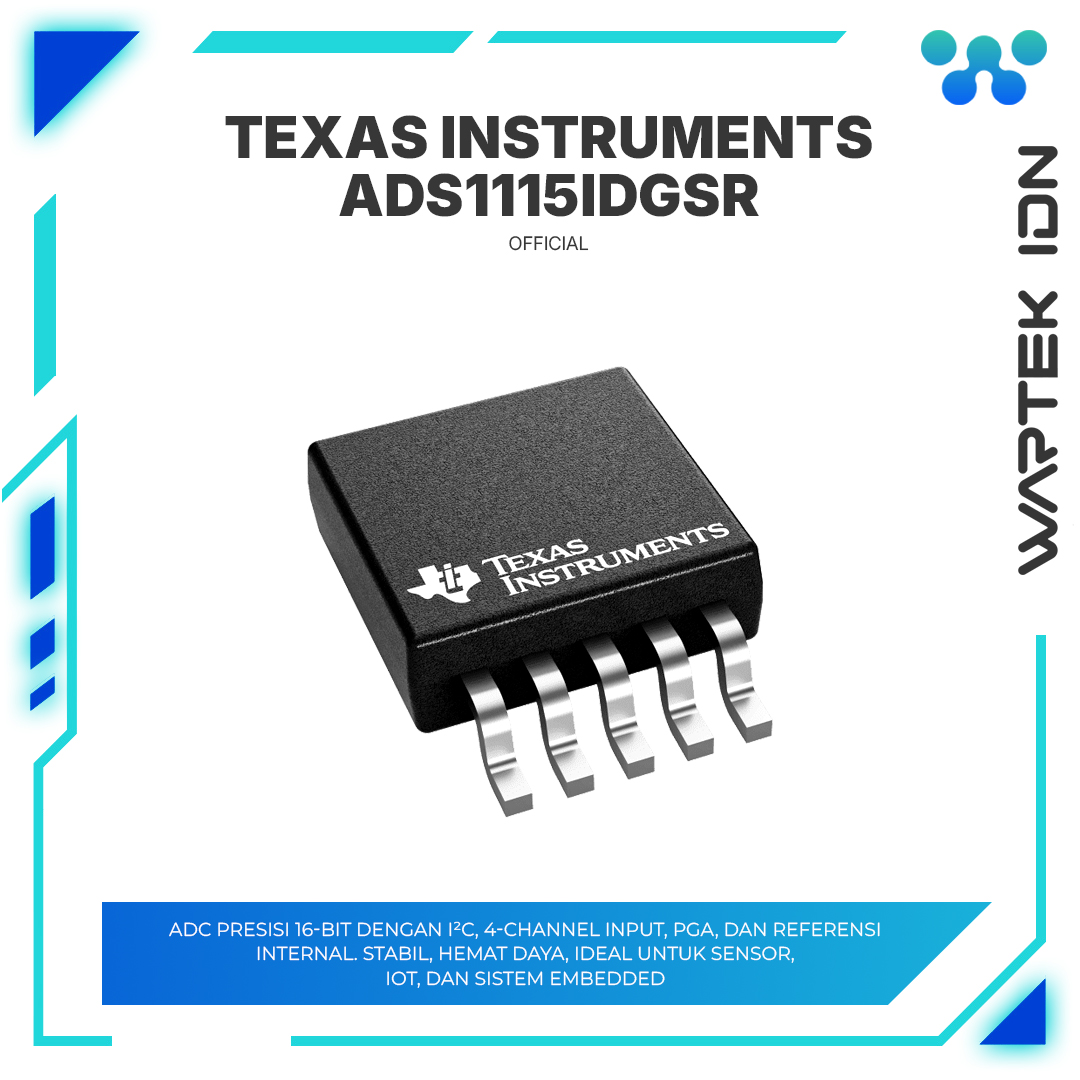 ADS1115IDGSR - 16-bit, 860-SPS, 4-channel, delta-sigma ADC with PGA, oscillator, VREF, comparator and I2C